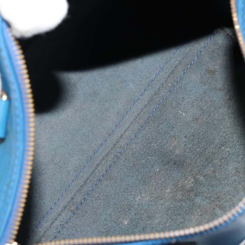 Louis Vuitton Speedy Handbag Blue Leather Good condition - Box View
