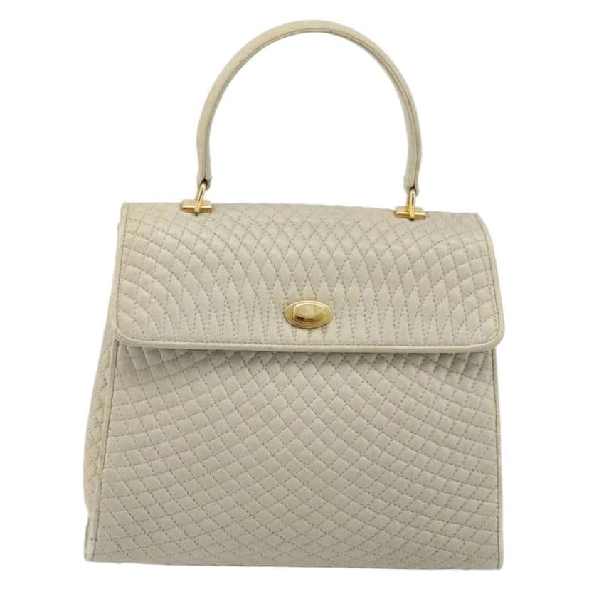 Bally Vintage Handbag Beige Leather Fair condition - Front View