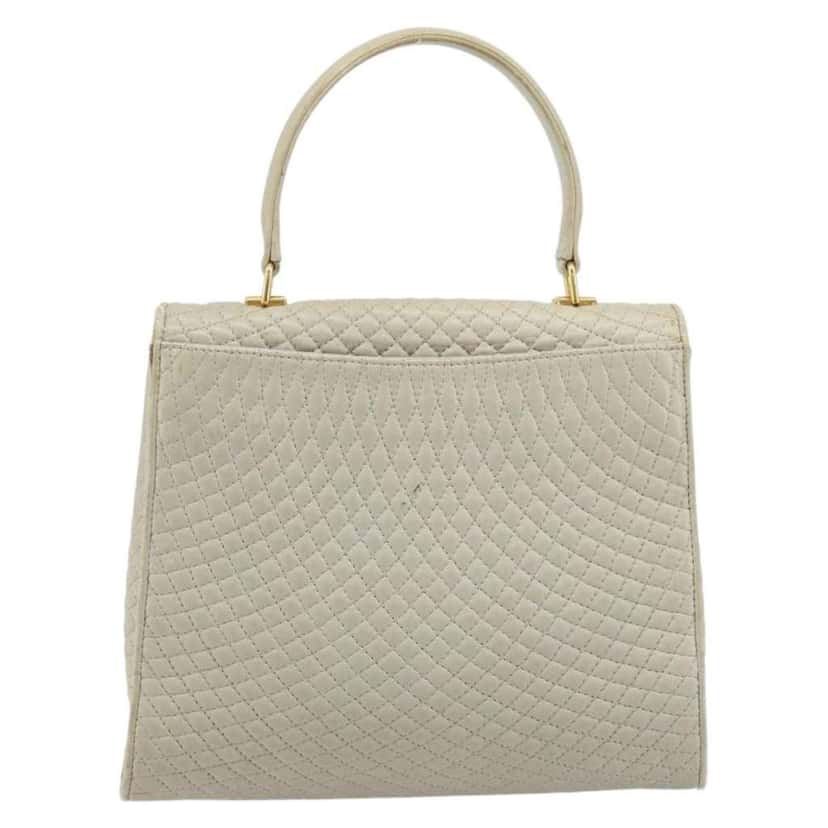 Bally Vintage Handbag Beige Leather Fair condition - Back View