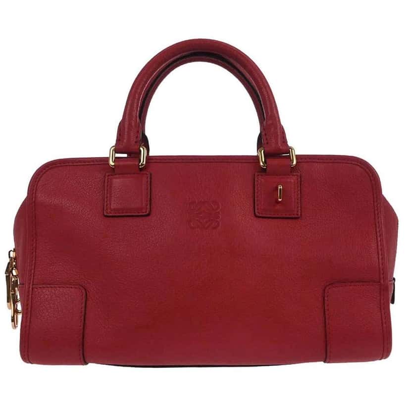 Loewe Amazona Bag Red Leather Good condition - Front View
