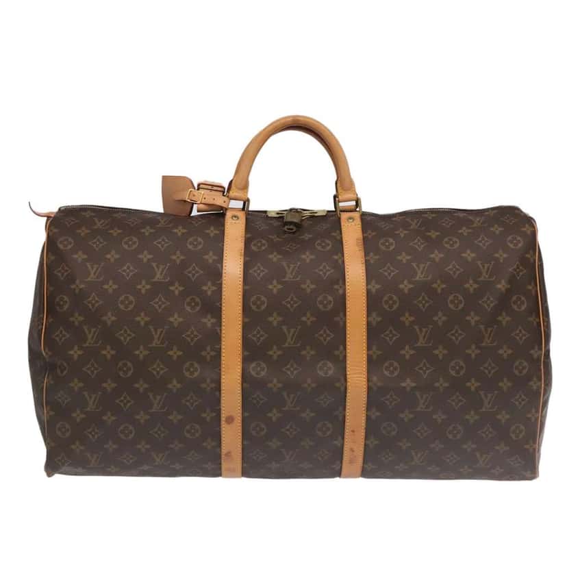Louis Vuitton Keepall Bag Brown Canvas Good condition - Front View