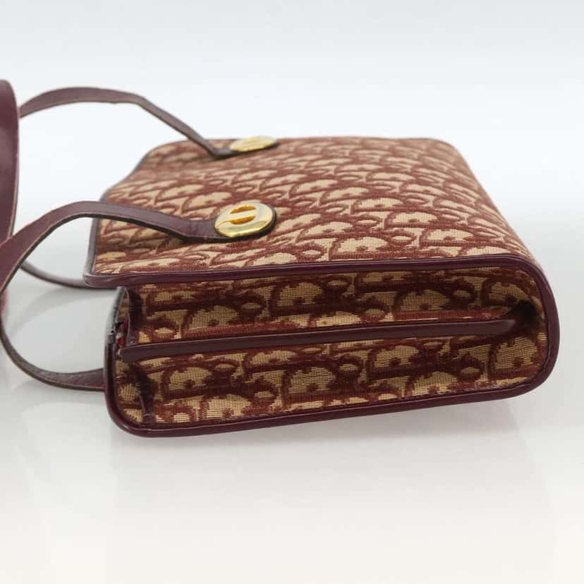 Christian Dior Vintage CD Trotter Handbag Red Canvas Good condition - Inside View