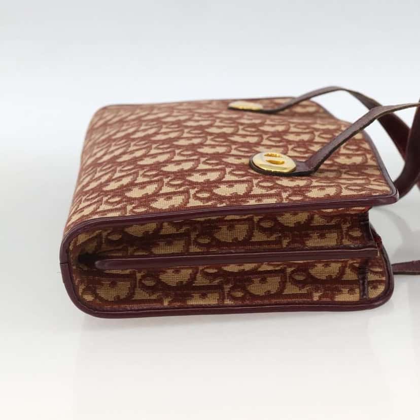 Christian Dior Vintage CD Trotter Handbag Red Canvas Good condition - Model View