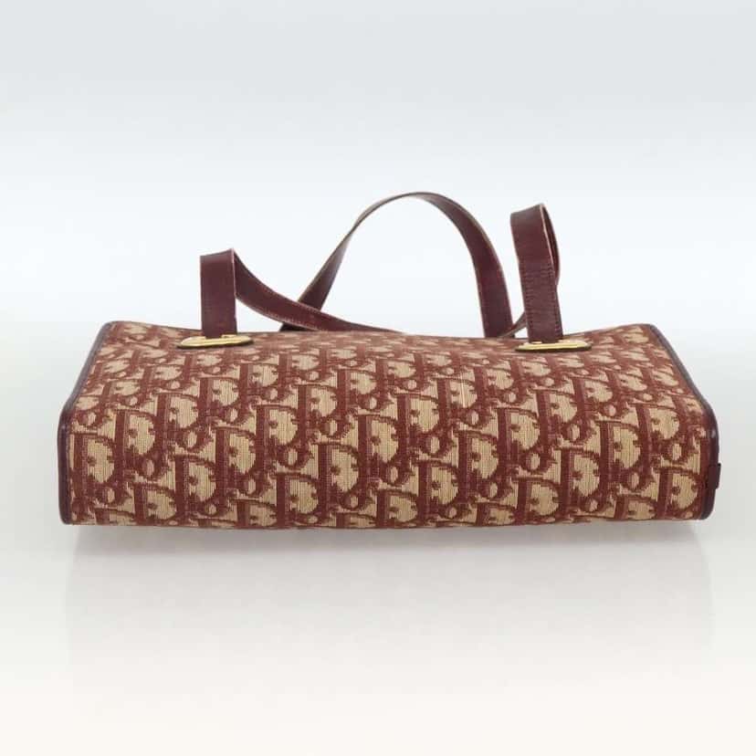 Christian Dior Vintage CD Trotter Handbag Red Canvas Good condition - Box View