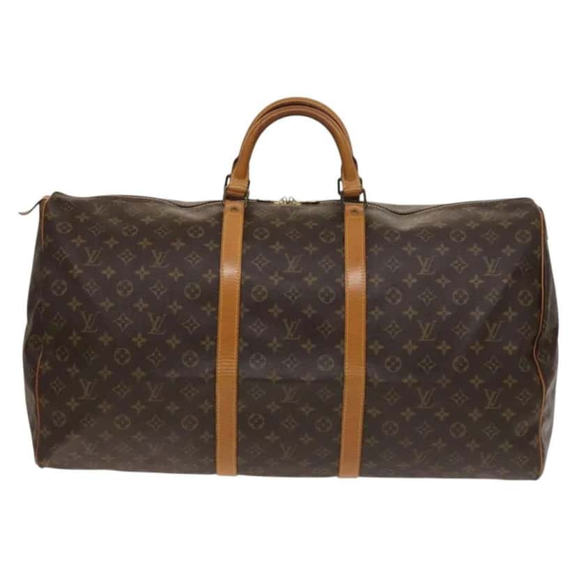 Louis Vuitton Keepall Bag Brown Canvas Good condition - Front View