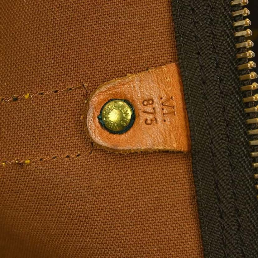 Louis Vuitton Keepall Bandouliere Bag Brown Canvas Fair condition - Box View