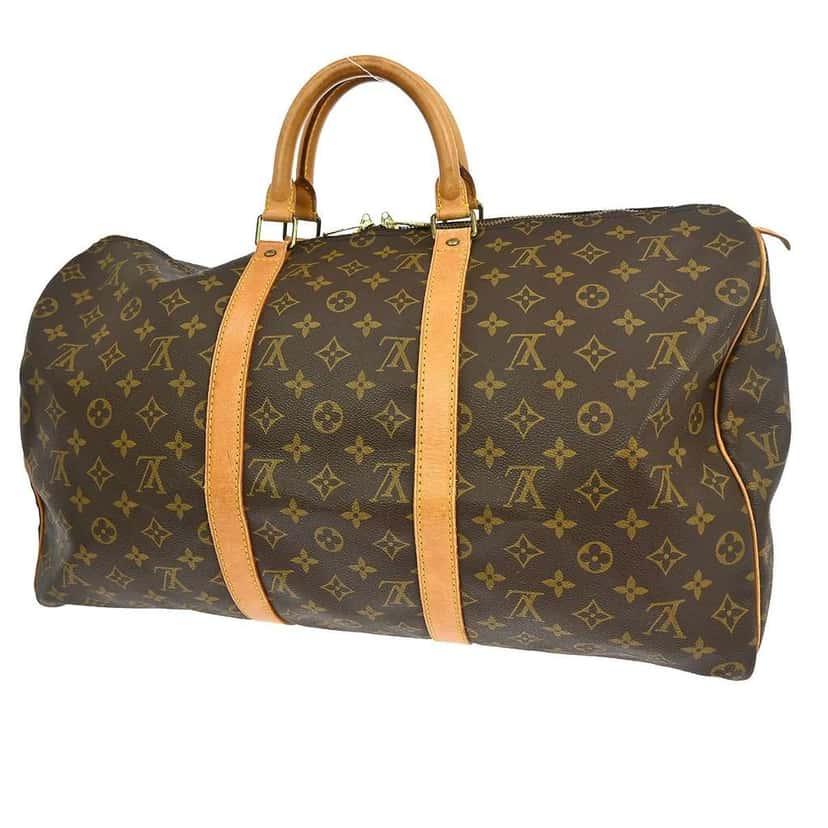 Louis Vuitton Keepall Bag Brown Canvas Good condition - Back View