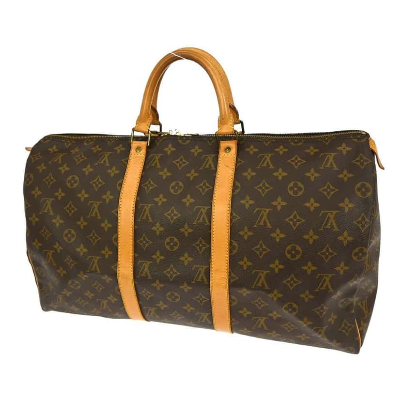 Louis Vuitton Keepall Bag Brown Canvas Good condition - Back View