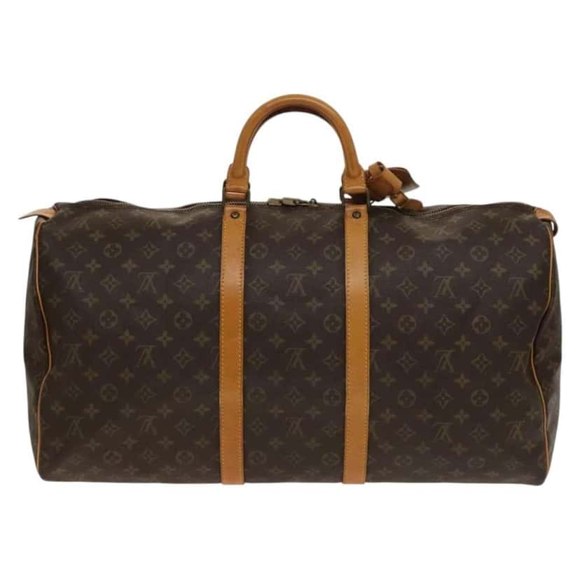 Louis Vuitton Keepall Bag Brown Canvas Fair condition - Back View