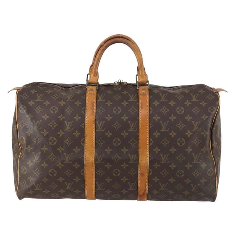 Louis Vuitton Keepall Bag Brown Canvas Good condition - Front View