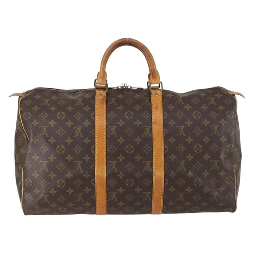 Louis Vuitton Keepall Bag Brown Canvas Good condition - Back View