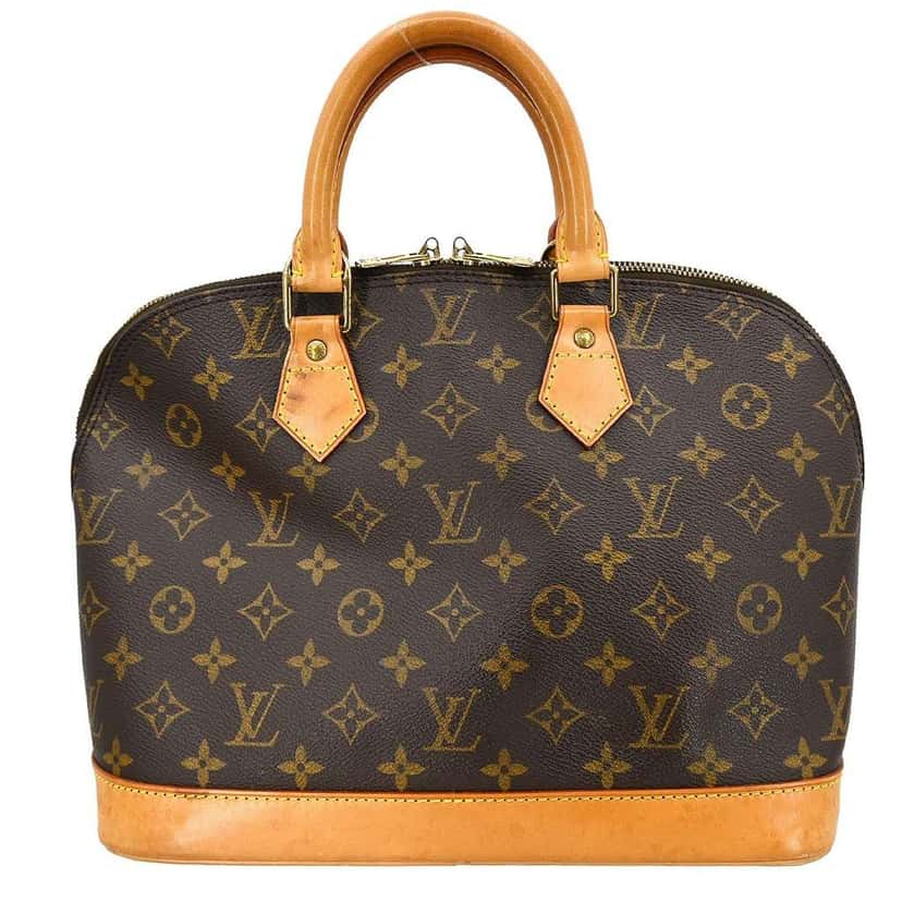 Louis Vuitton Alma Handbag Brown Canvas Fair condition - Front View