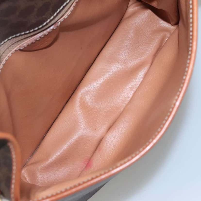 Celine Vintage Macadam Shoulder Bag Brown Canvas Fair condition - Box View