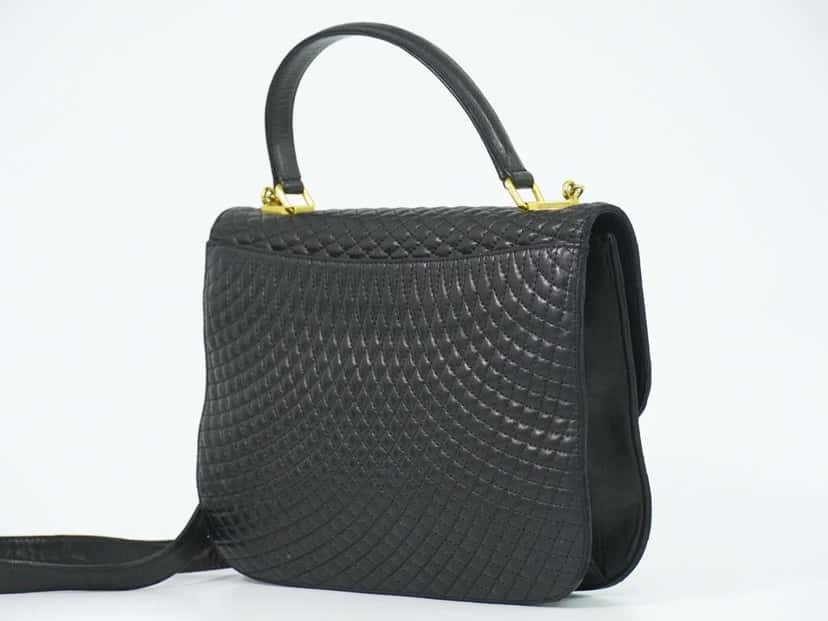 Bally Vintage Handbag Black Leather Good condition - Back View