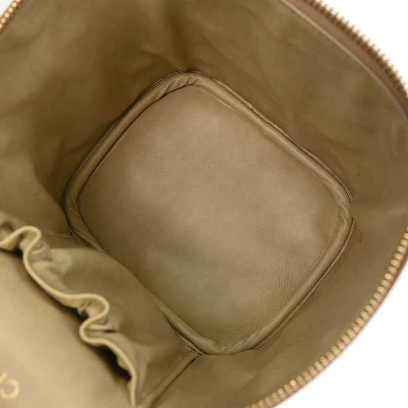Chanel Vintage Timeless Cosmetic Case Beige Leather Good condition - Inside View