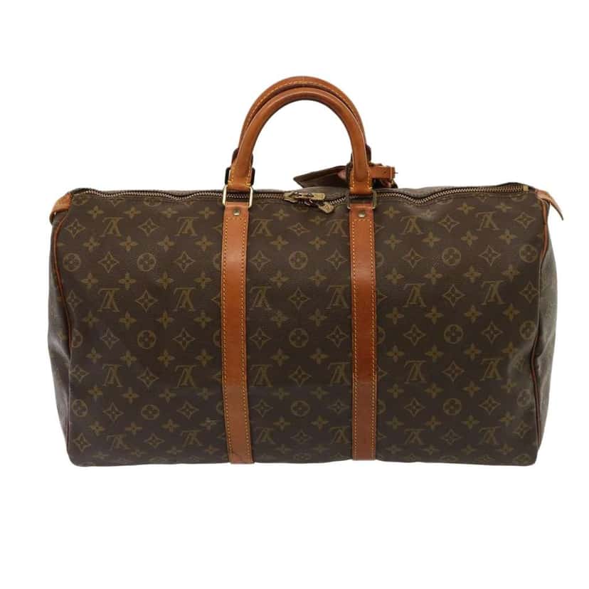Louis Vuitton Keepall Bag Brown Canvas Fair condition - Back View