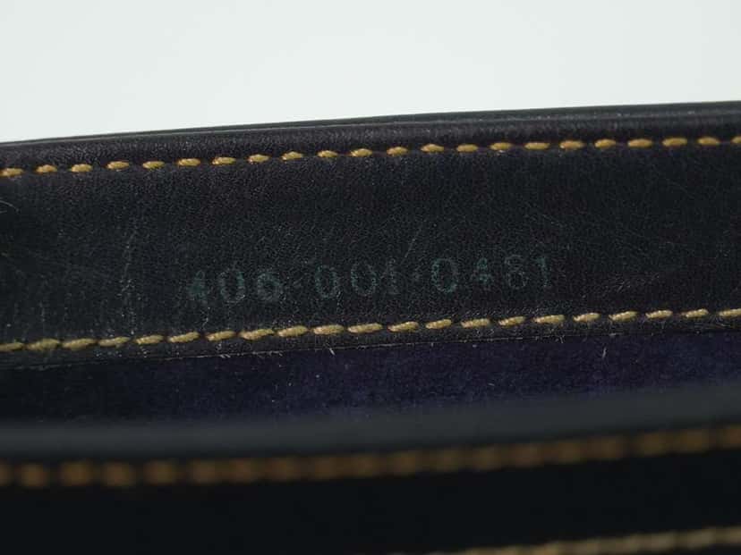 Gucci Vintage Shoulder Bag Navy Leather Fair condition - Box View