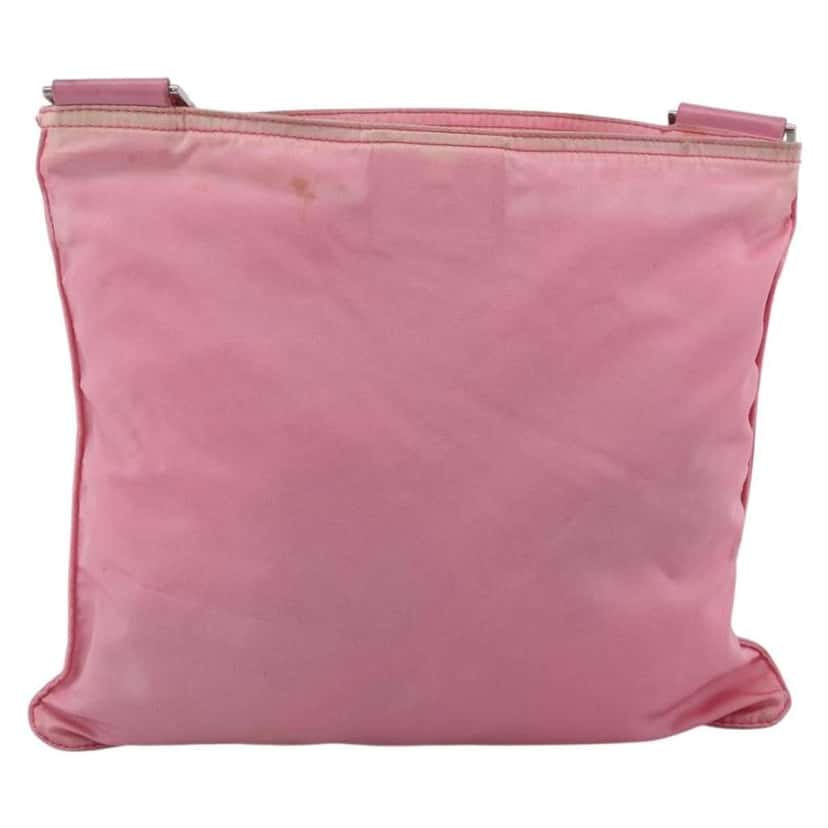 Prada Front Pocket Messenger Bag Pink Fair condition - Back View