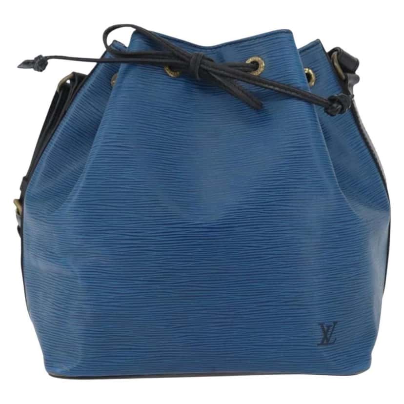 Louis Vuitton Bicolor Petit Noe Handbag Blue Leather Fair condition - Front View