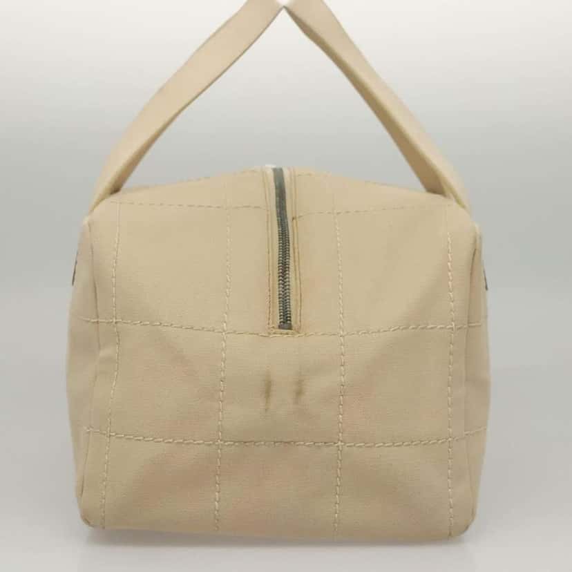 Chanel Chocolate Bar CC Bowler Bag Beige Canvas Good condition - Inside View