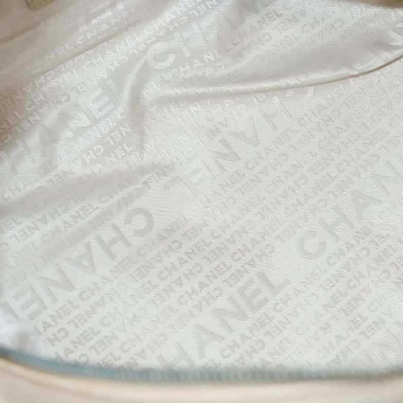 Chanel Chocolate Bar CC Bowler Bag Beige Canvas Good condition - Box View