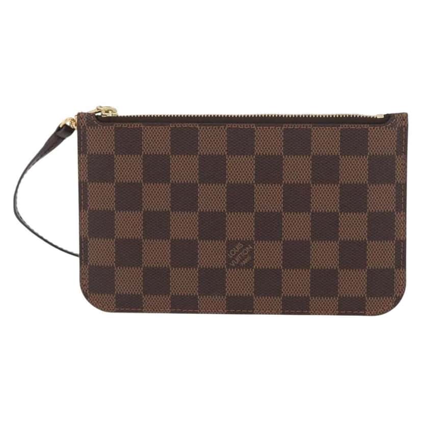 Louis Vuitton Neverfull Pochette Brown Canvas Very good condition - Front View