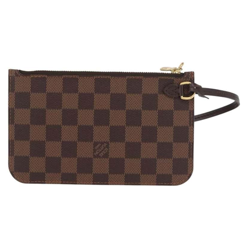 Louis Vuitton Neverfull Pochette Brown Canvas Very good condition - Back View