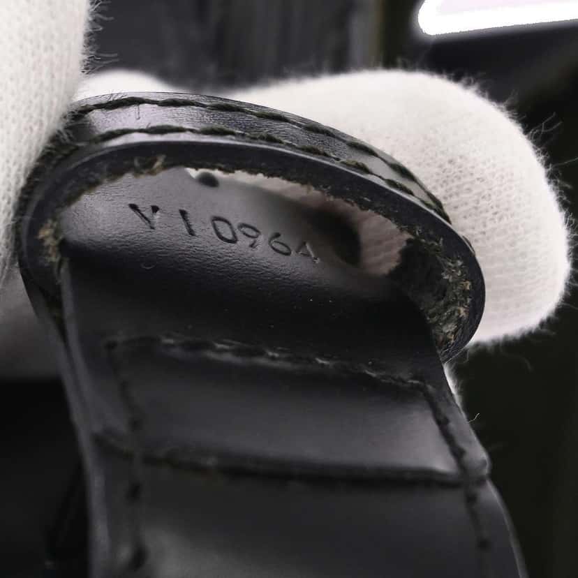 Louis Vuitton Vintage Sac d'Epaule Handbag Black Leather Good condition - Box View