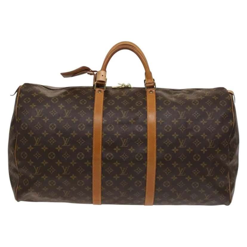 Louis Vuitton Keepall Bag Brown Canvas Good condition - Front View