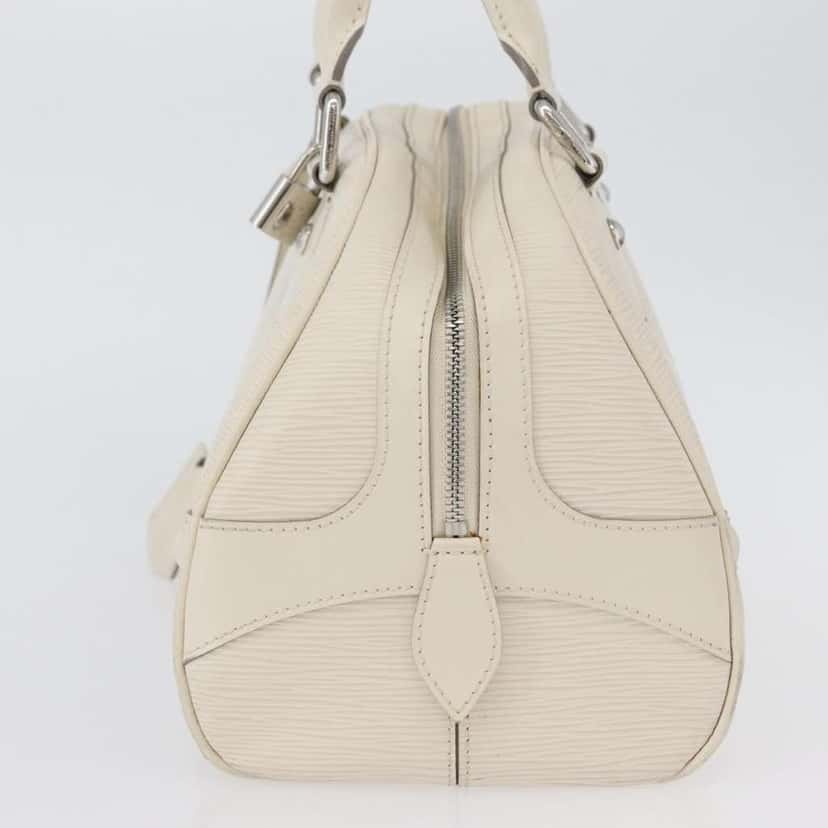 Louis Vuitton Montaigne Bowling Bag White Leather Good condition - Inside View