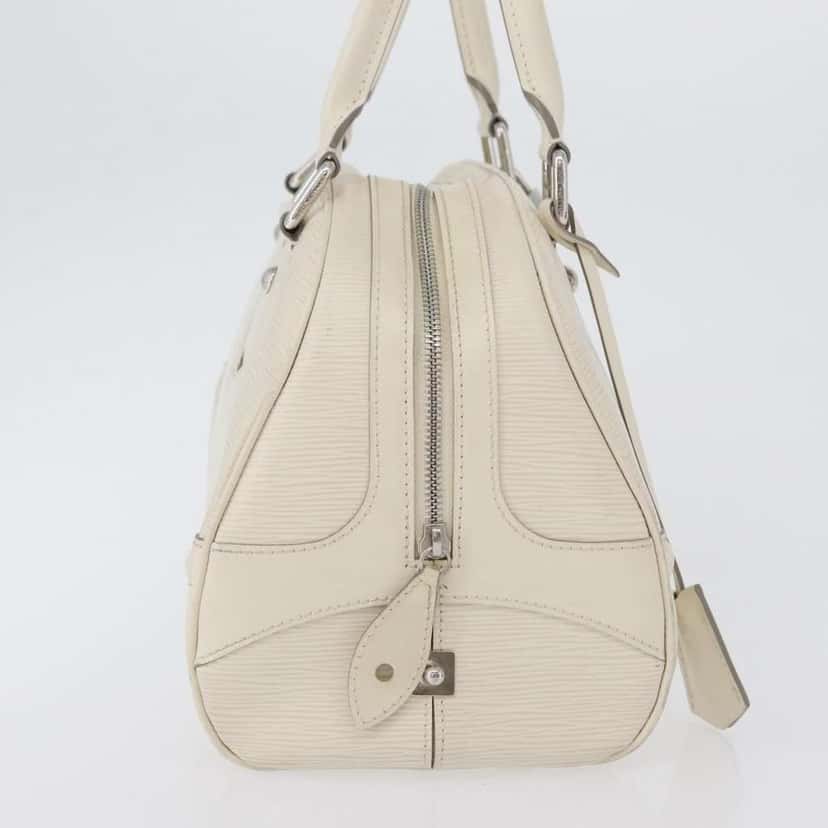 Louis Vuitton Montaigne Bowling Bag White Leather Good condition - Model View