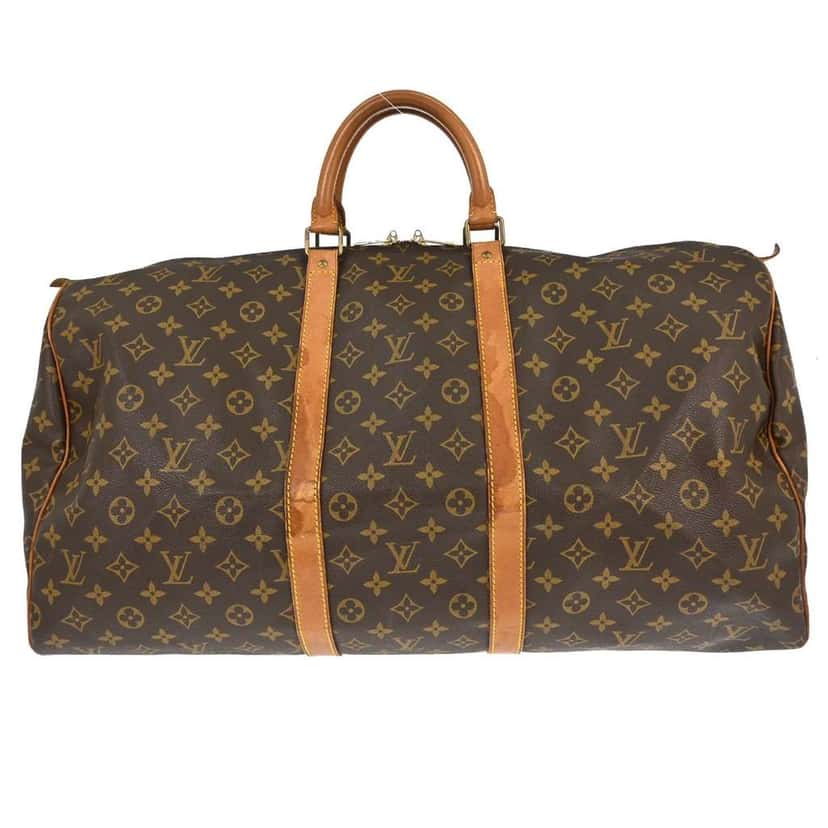 Louis Vuitton Keepall Bag Brown Canvas Fair condition - Front View