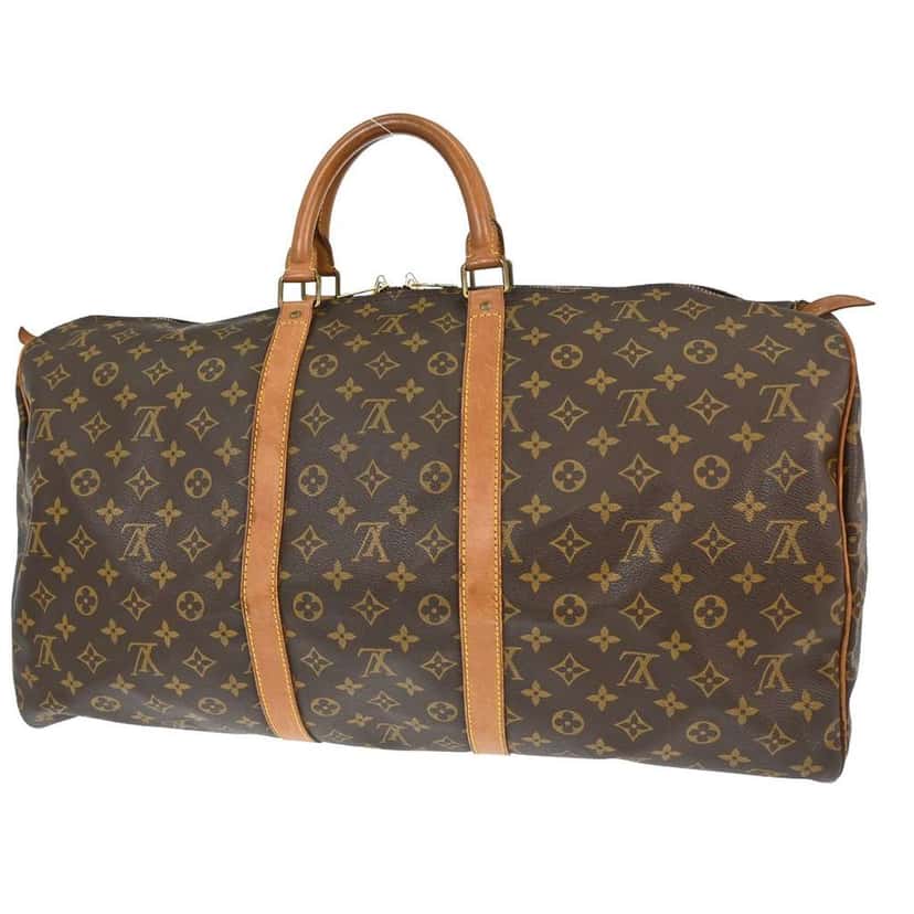 Louis Vuitton Keepall Bag Brown Canvas Fair condition - Back View