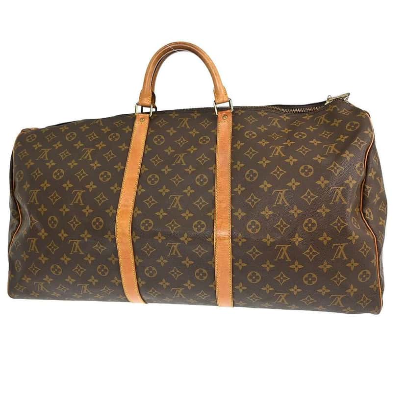 Louis Vuitton Keepall Bag Brown Canvas Fair condition - Back View