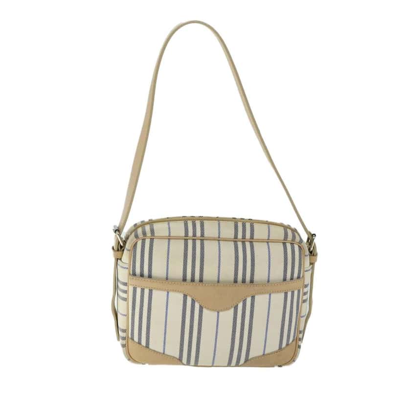 Burberry Nova check Shoulder bag Beige Canvas Fair condition - Front View