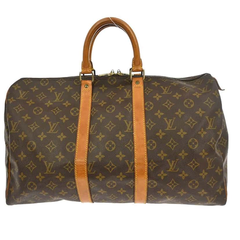 Louis Vuitton Keepall Bag Brown Canvas Good condition - Front View