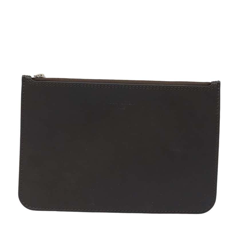 Louis Vuitton Neverfull Pochette Brown Leather Very good condition - Front View