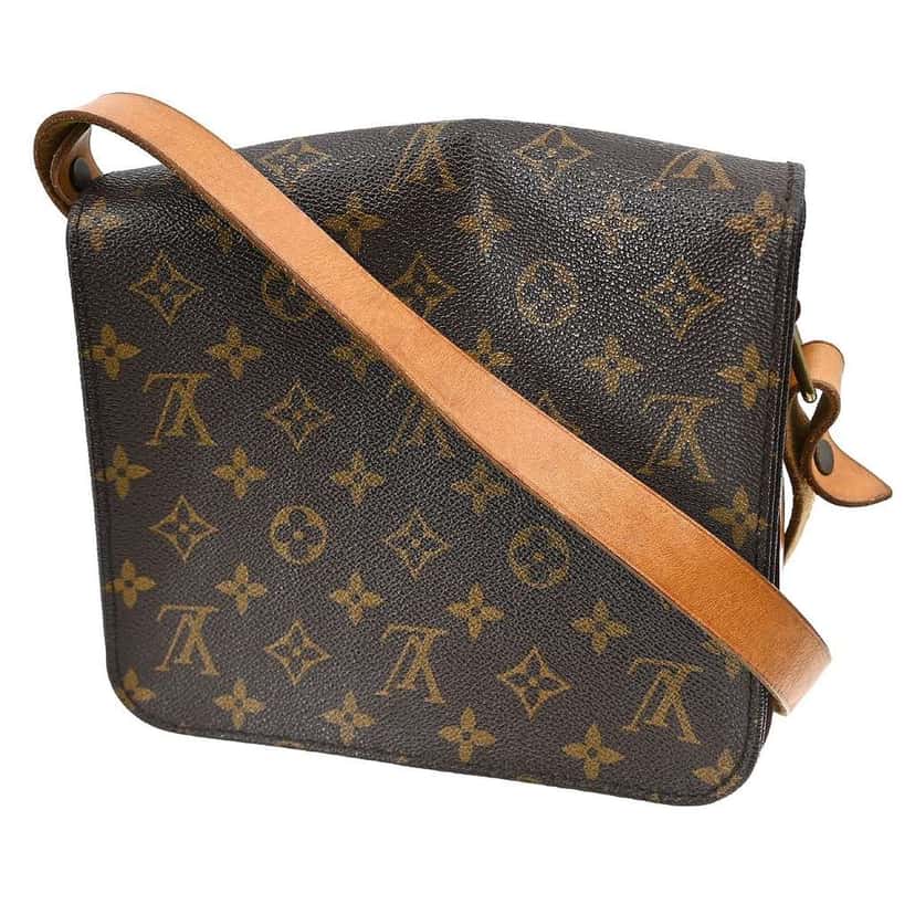 Louis Vuitton Cartouchiere Handbag Brown Canvas Fair condition - Back View