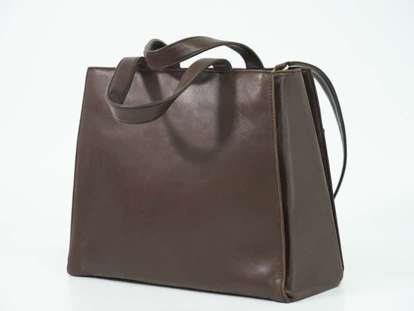 Loewe Vintage Anagram Handbag Brown Leather Fair condition - Back View