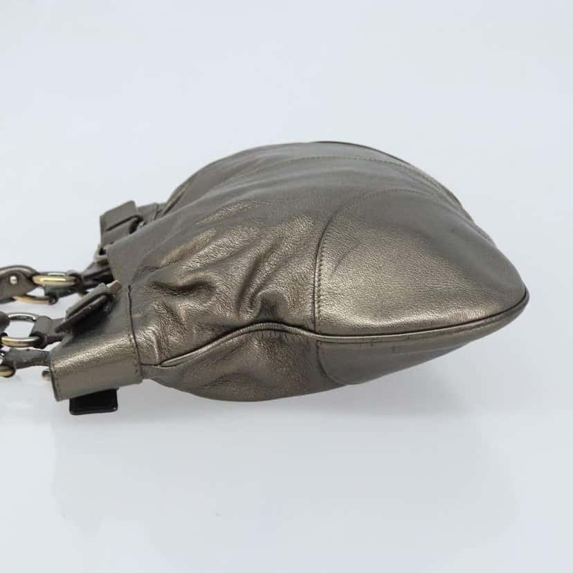 Salvatore Ferragamo Gancini handbag Gold Leather Fair condition - Model View