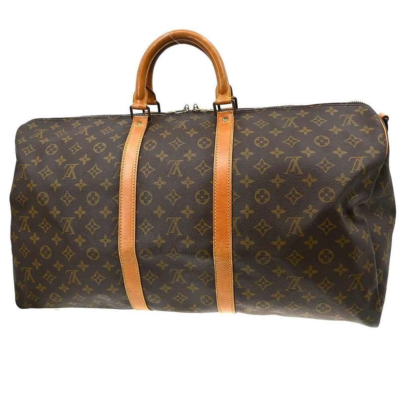 Louis Vuitton Keepall Bag Brown Canvas Fair condition - Back View