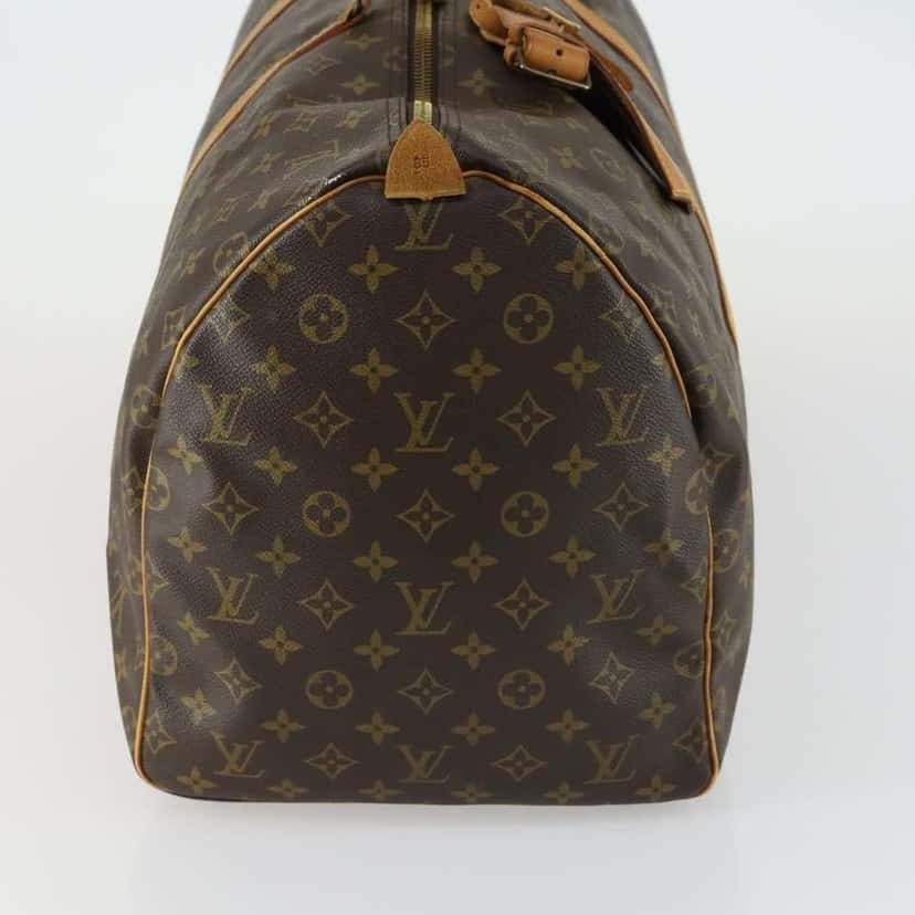 Louis Vuitton Keepall Bag Brown Canvas Fair condition - Model View