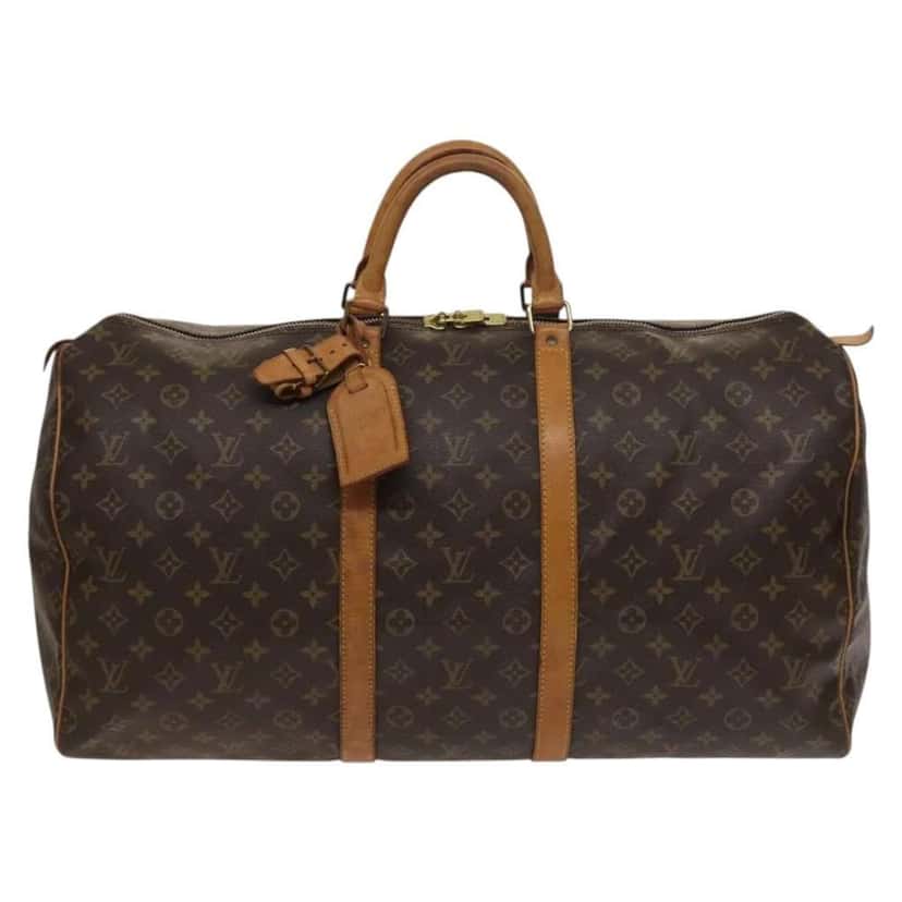 Louis Vuitton Keepall Bag Brown Canvas Good condition - Front View
