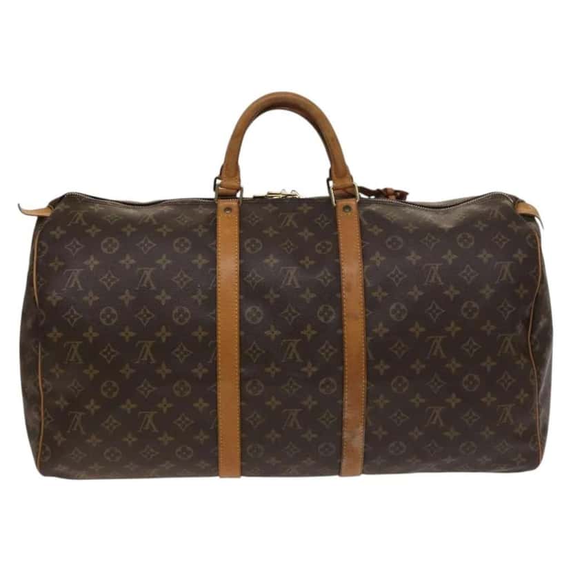 Louis Vuitton Keepall Bag Brown Canvas Good condition - Back View