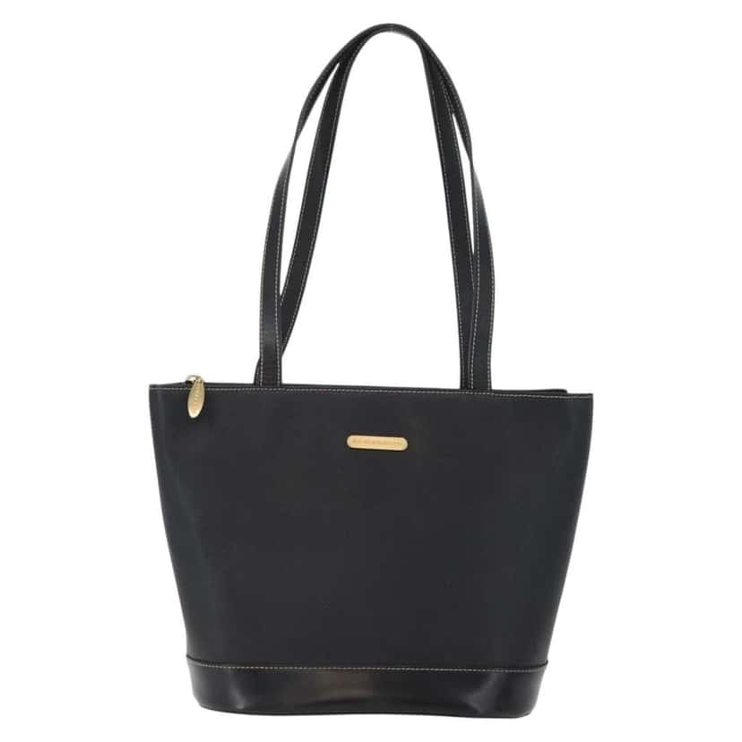 Burberry Vintage tote bag Black Leather Good condition - Front View