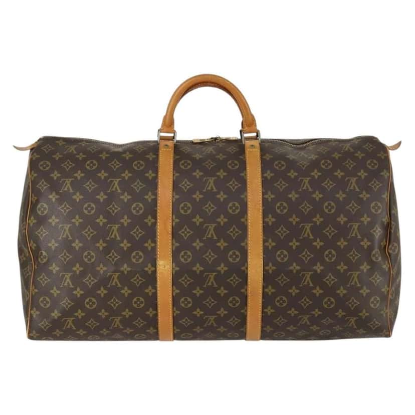 Louis Vuitton Keepall Bag Brown Canvas Fair condition - Back View