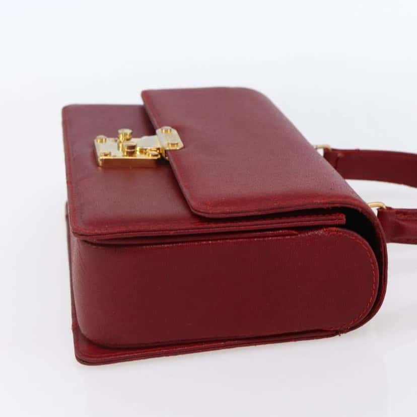 Fendi Vintage Handbag Red Leather Fair condition - Model View