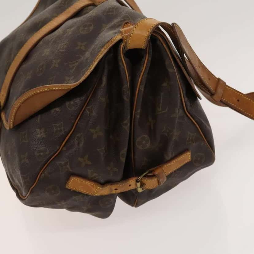 Louis Vuitton Saumur Handbag Brown Canvas Fair condition - Inside View