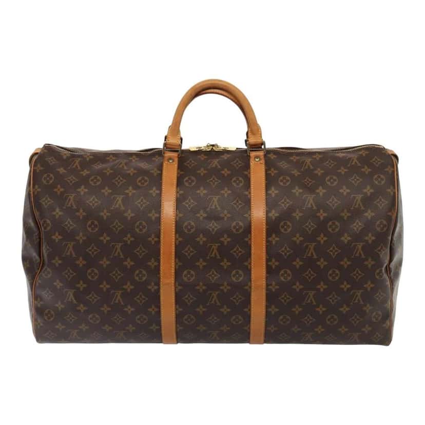 Louis Vuitton Keepall Bag Brown Canvas Good condition - Front View