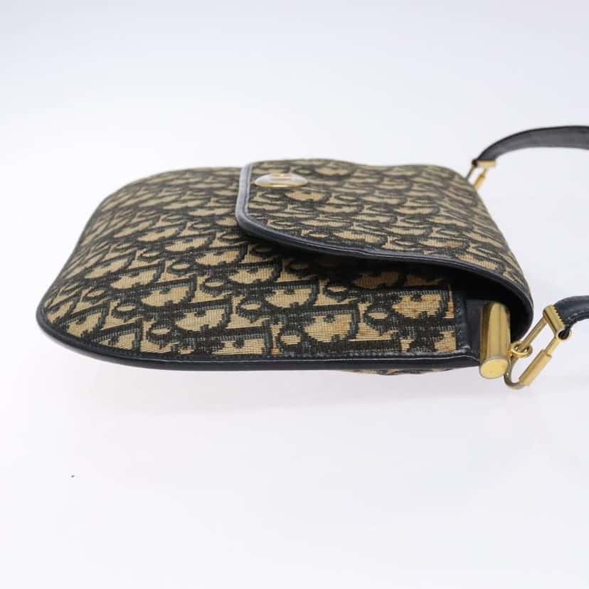 Christian Dior Vintage CD trotter Shoulder bag Navy Canvas Good condition - Inside View